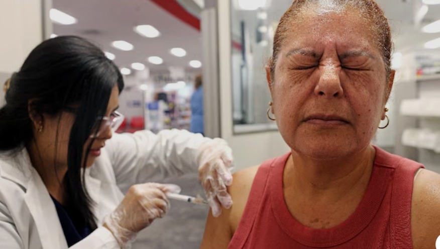 Child receiving pediatric care